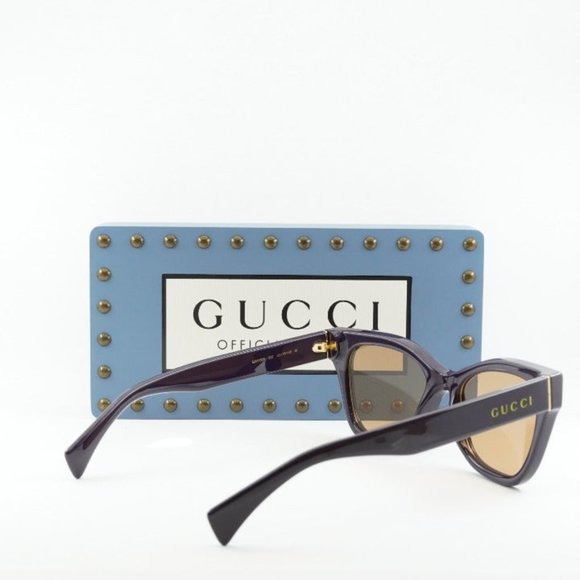 FINAL PRICE NEW GUCCI GG1133S 002 VIOLET BROWN SUNGLASSES - Picture 7 of 10